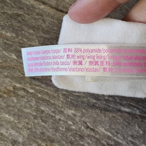 Victoria Secret PINK 36DD Date White Lace Underwire Padded Pushup Bra Strappy‎ - Picture 10 of 10